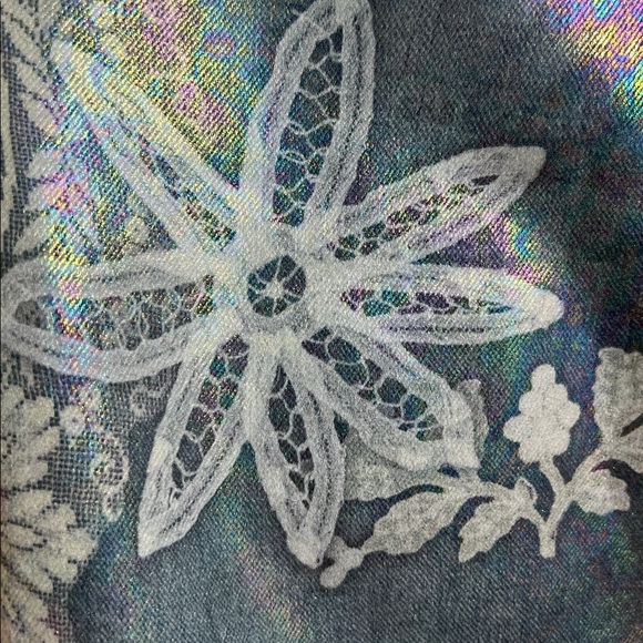 We The Free Holographic Floral Patterned Jeans - Picture 2 of 6